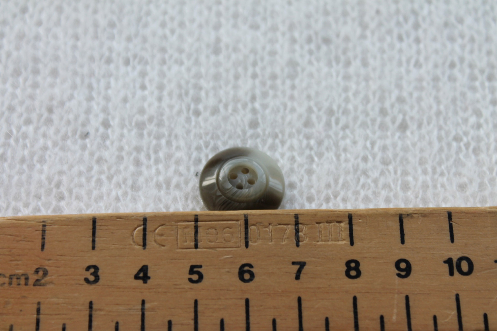 Marbled Grey Resin Button - 1.7cm, image 4 of 4