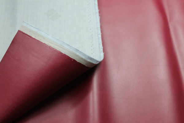 Crisp Matte Leatherette - Burgundy fabric, image 3 of 6