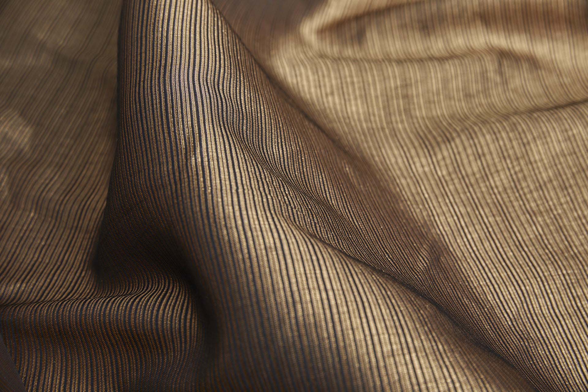 Metallic Bronze and Black Stripe Weave fabric, image 10 of 10
