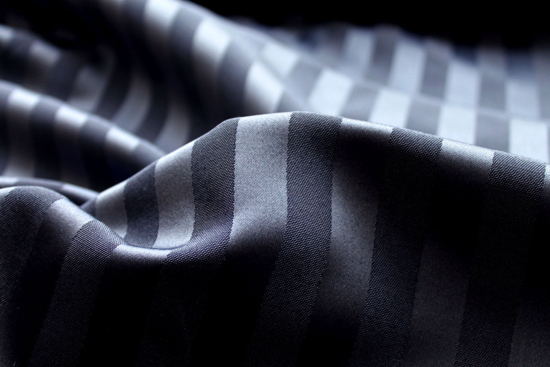 Navy / French Navy Satin Stripe Brocade - 1.2m Piece fabric, image 2 of 8