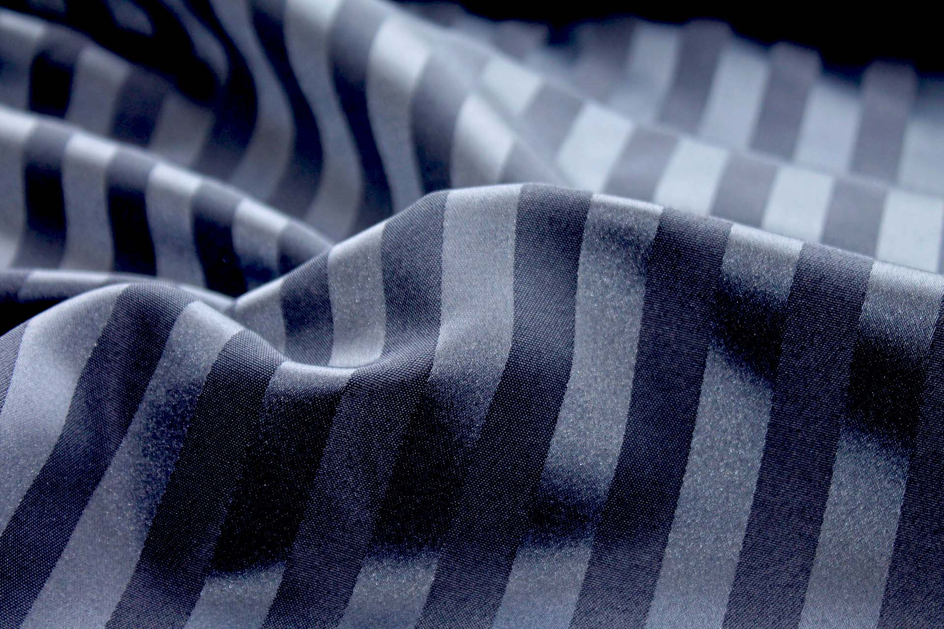Navy / French Navy Satin Stripe Brocade - 1.2m Piece fabric, image 3 of 8