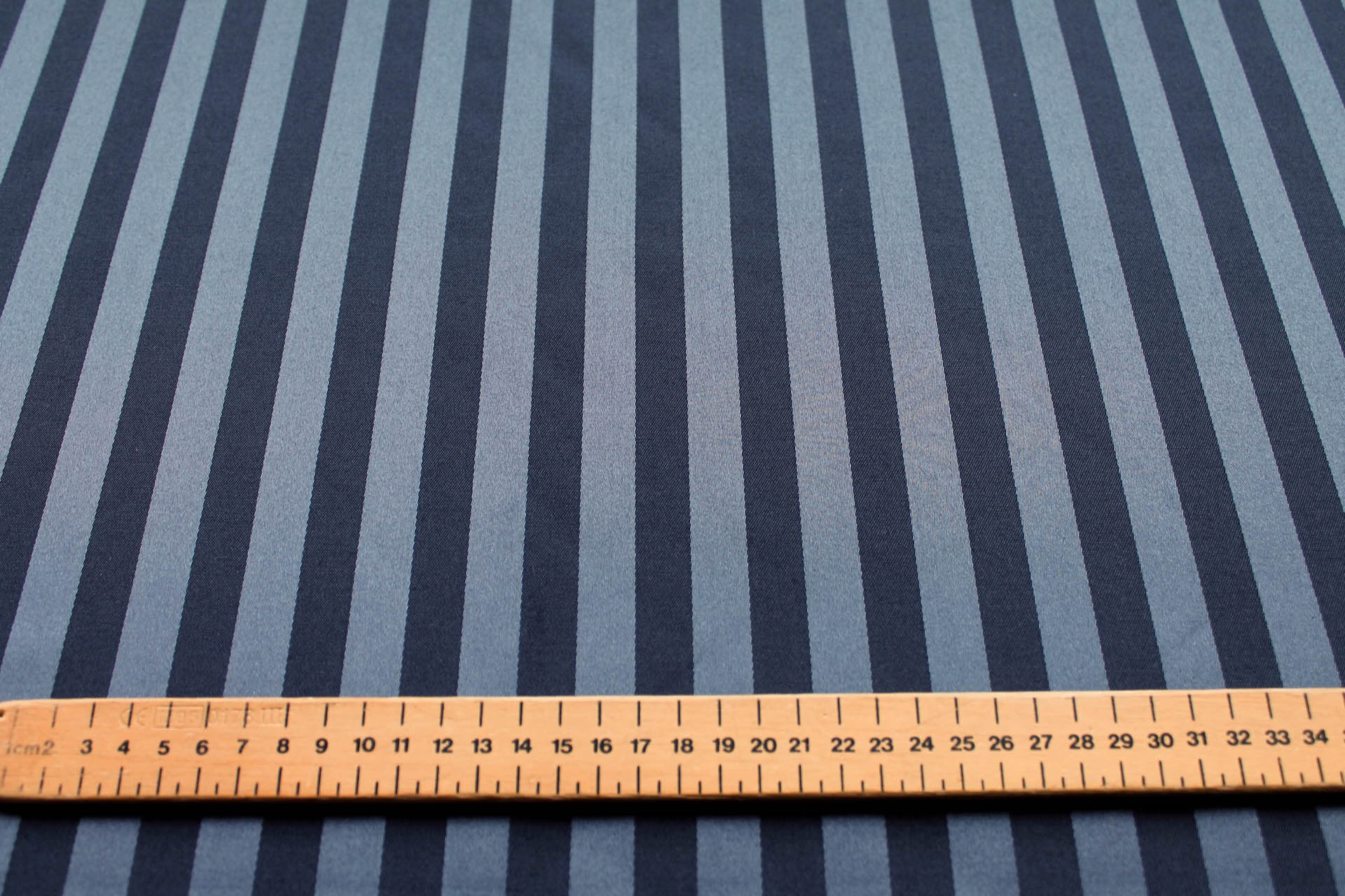 Navy / French Navy Satin Stripe Brocade - 1.2m Piece fabric, image 6 of 8