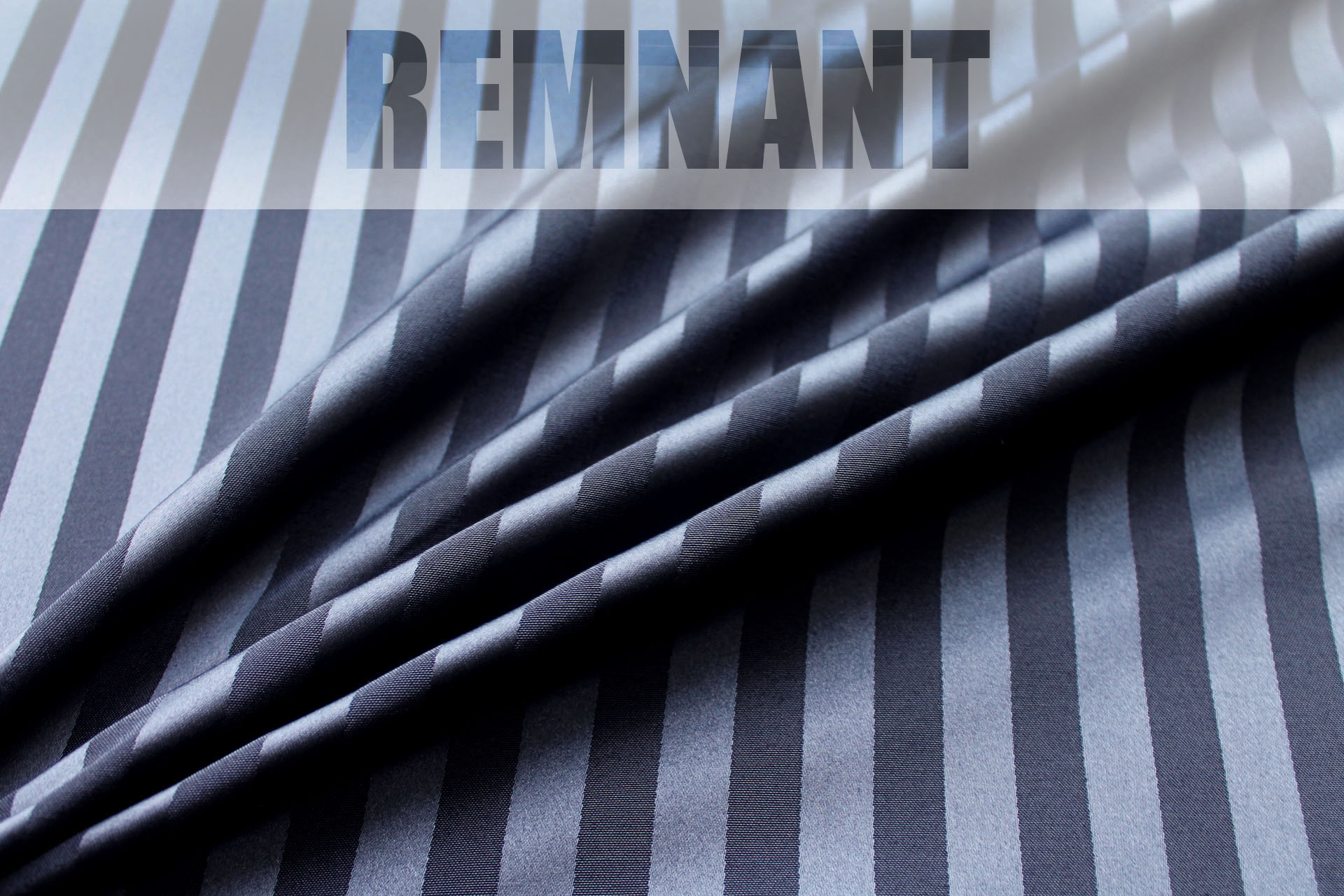 Navy / French Navy Satin Stripe Brocade - 1.2m Piece fabric