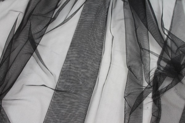 Non-Stretch Illusion Tulle - Black fabric, image 4 of 4