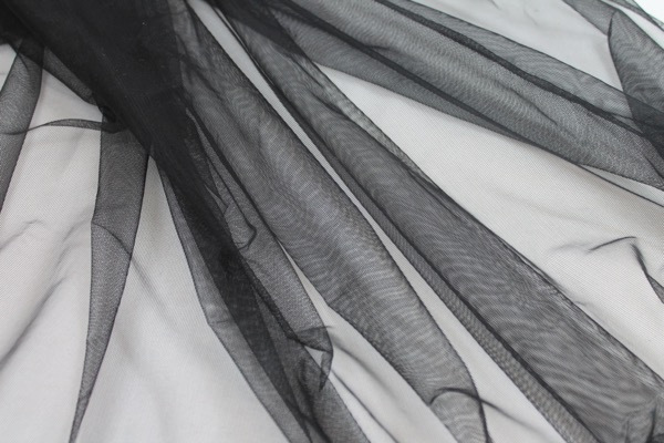 Stretch Illusion Tulle - Black fabric