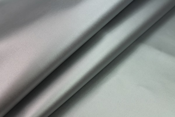 Crisp Matte Silver Leatherette fabric
