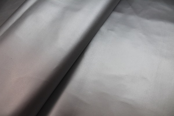 Crisp Matte Silver Leatherette fabric, image 2 of 6