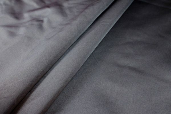 Silk Duchesse Satin - Charcoal fabric, image 5 of 7