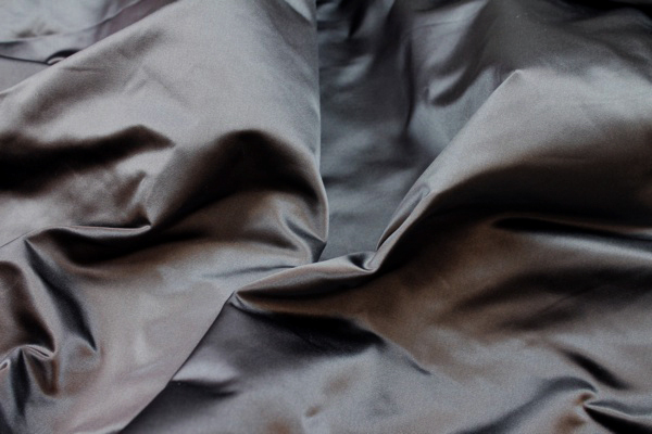 Silk Duchesse Satin - Charcoal fabric, image 6 of 7