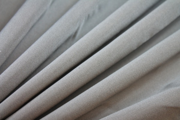 Silk/Cotton Duchesse Satin - Grey fabric, image 4 of 6