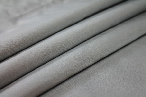 Silk/Cotton Duchesse Satin - Grey fabric, image 5 of 6