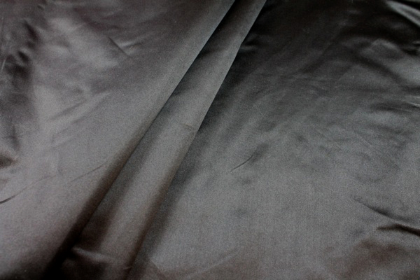 Silk Duchesse Satin - Black fabric, image 5 of 6