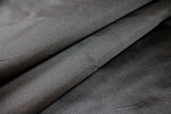 Silk Duchesse Satin - Black fabric, image 2 of 6