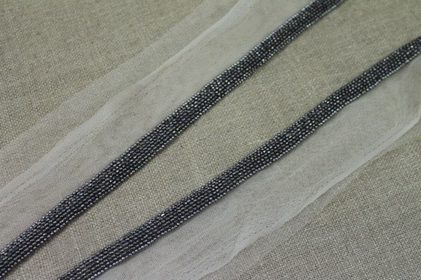Beaded Trim - Gunmetal, image 2 of 5