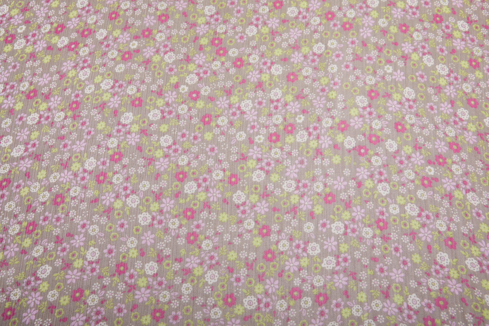 Floral Printed Chiffon - Pinks and Greens fabric, image 8 of 9