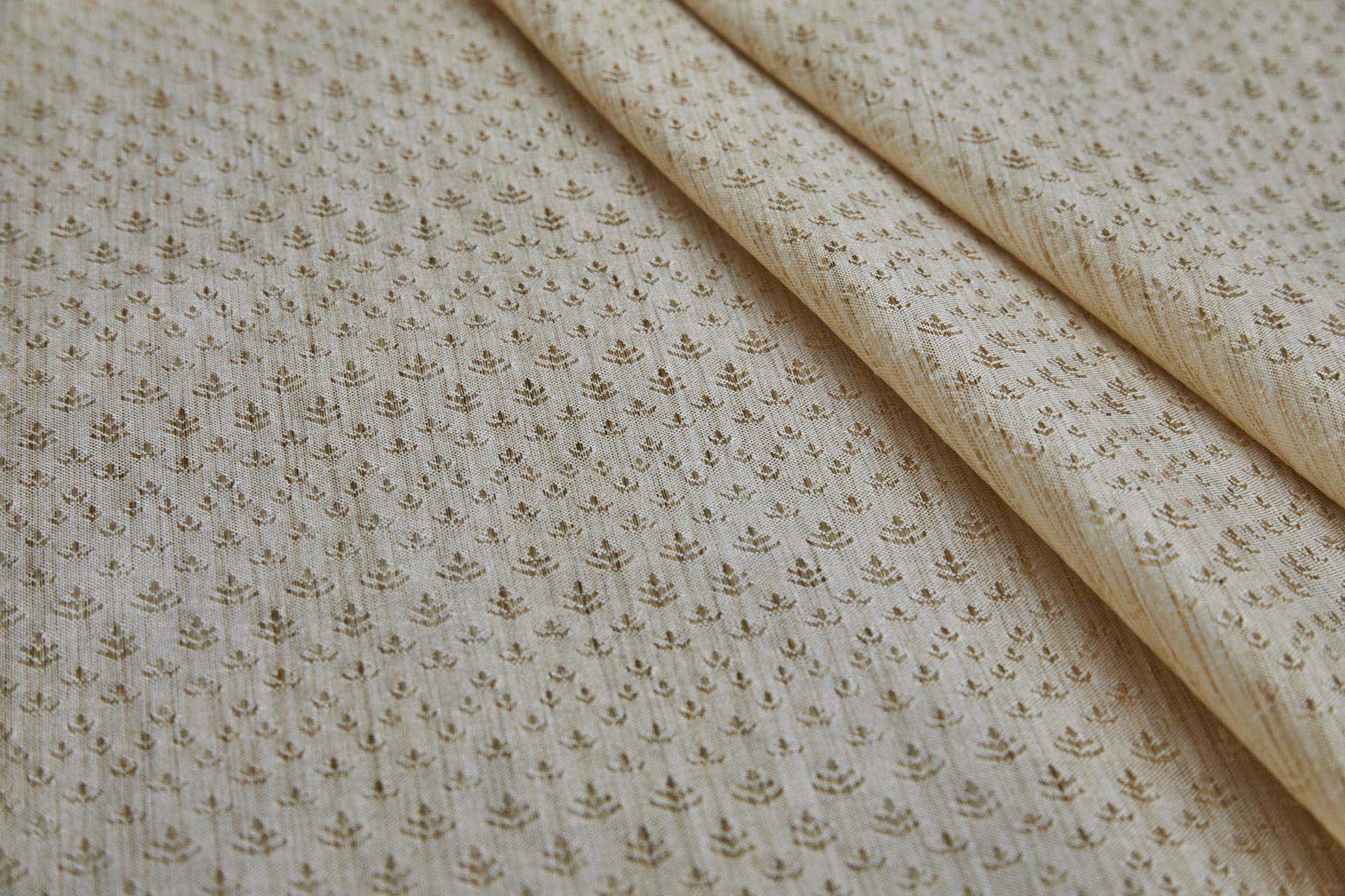 Off White and Straw Gold Soft Indian Brocade fabric, image 10 of 10