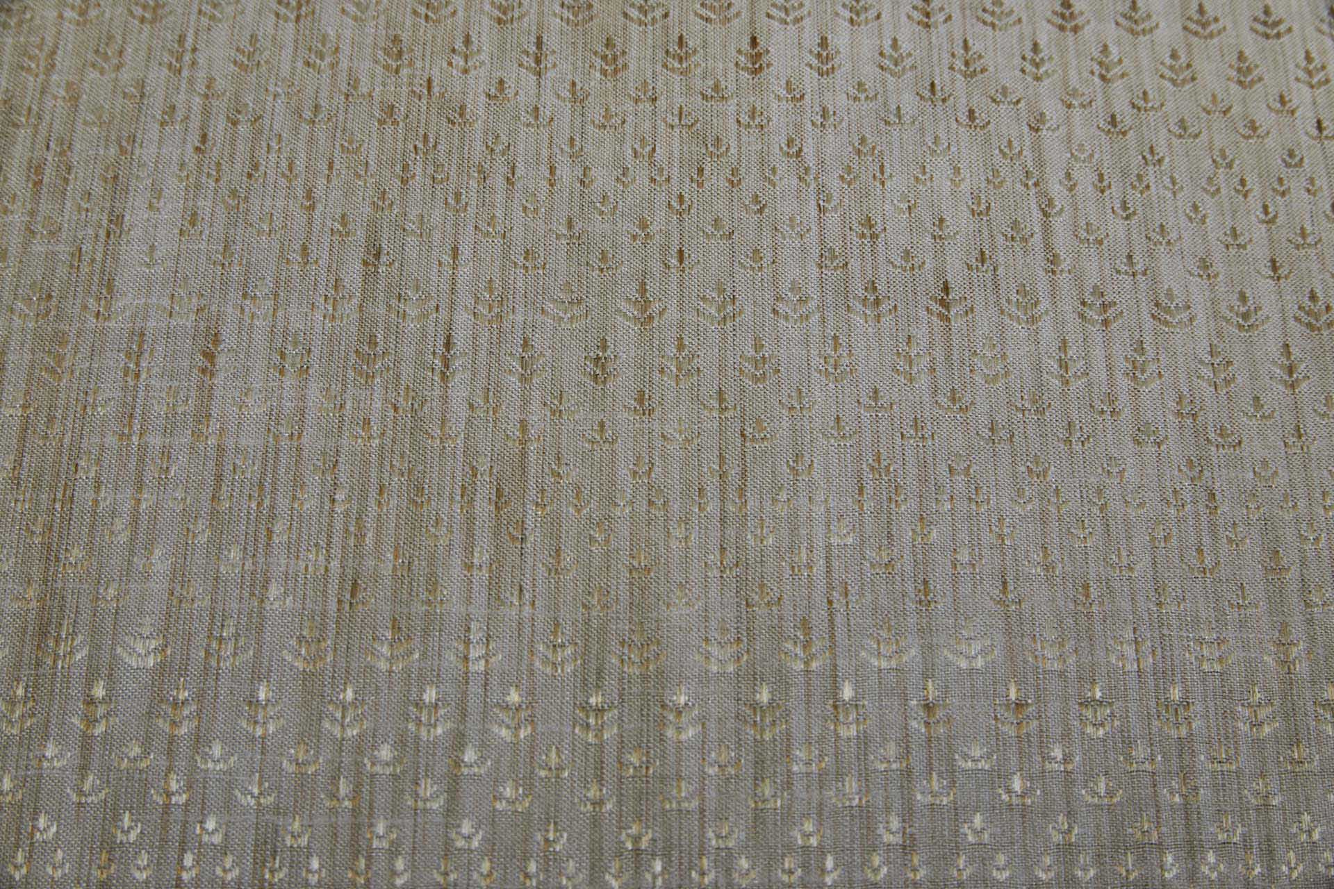 Off White and Straw Gold Soft Indian Brocade fabric, image 2 of 10