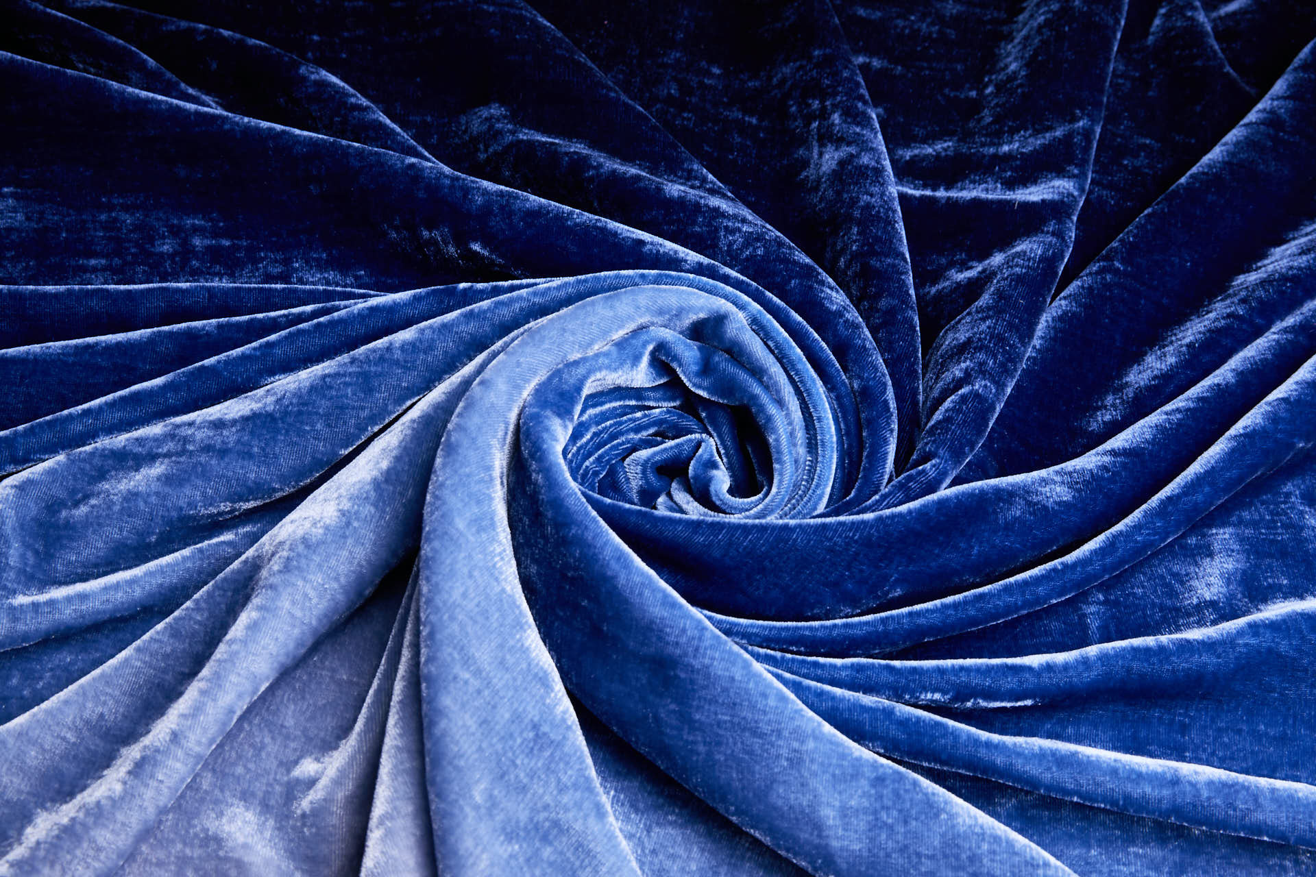 Ombré Silk Velvet - Blues fabric