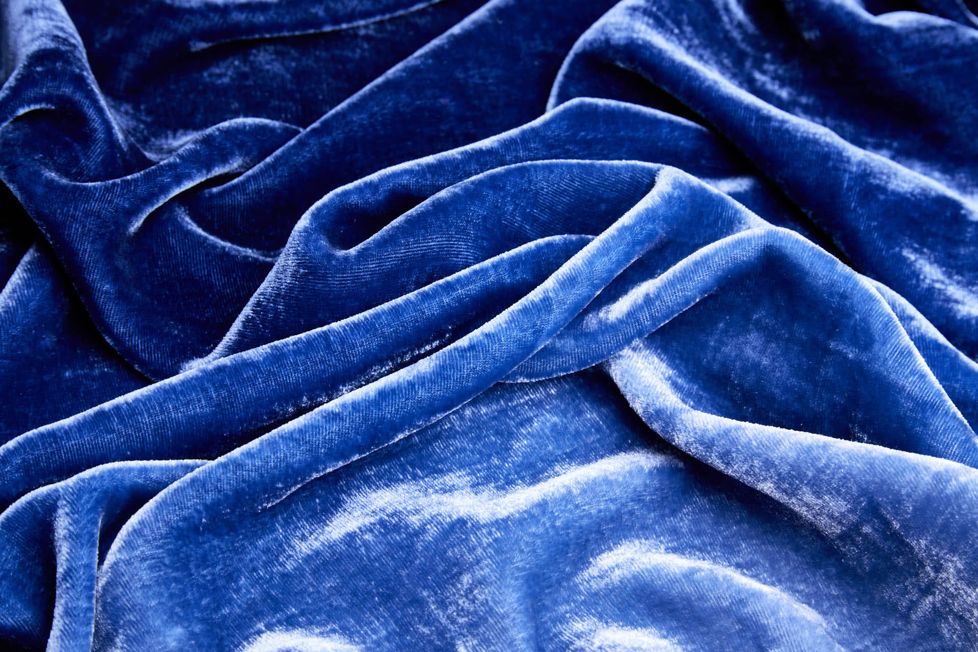 Ombré Silk Velvet - Blues fabric, image 3 of 9