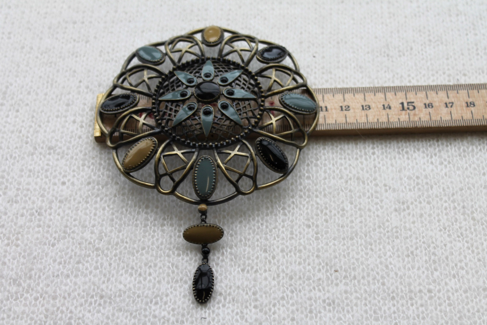Decorative Metal and Enamel Ornament trim, image 6 of 6