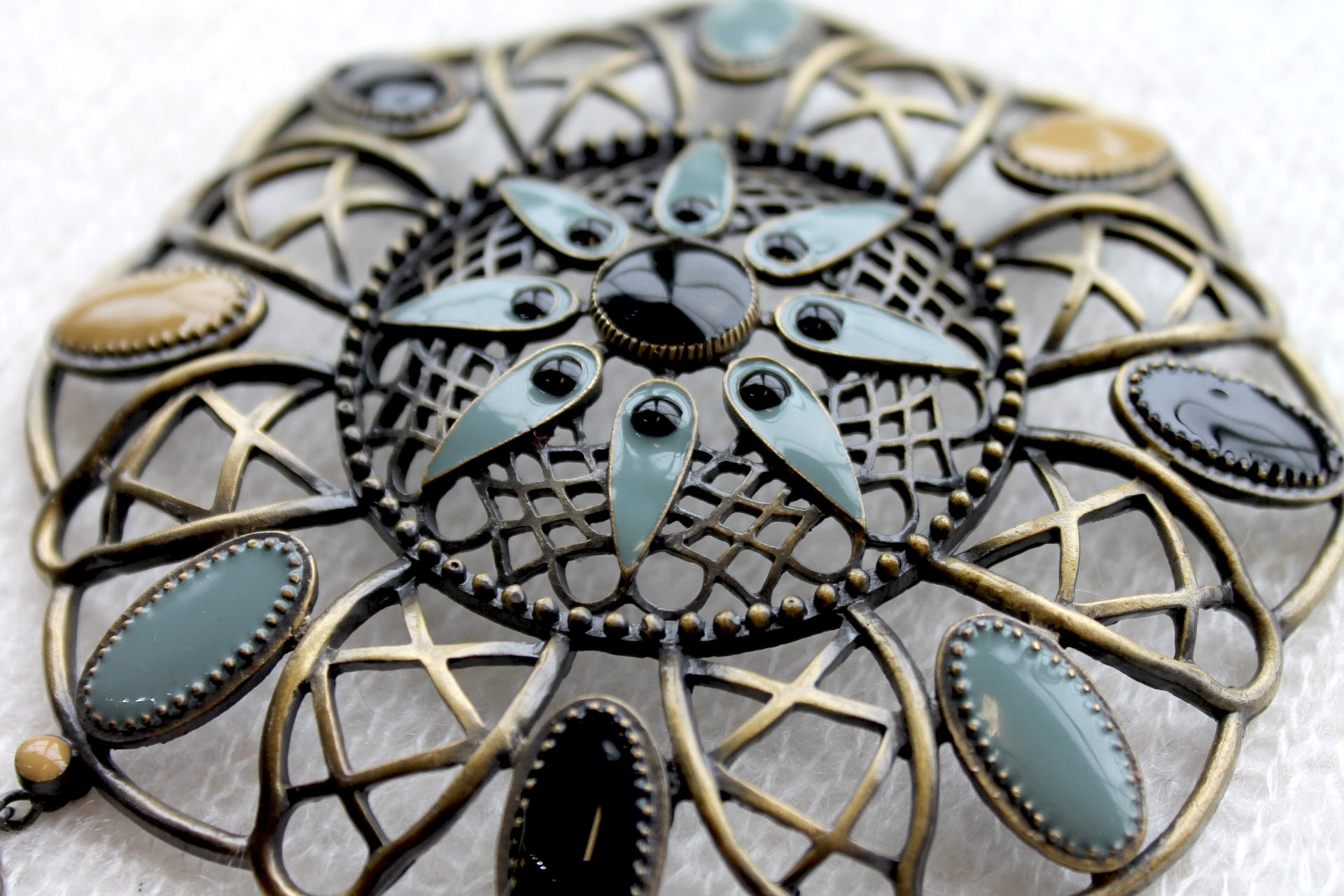 Decorative Metal and Enamel Ornament trim, image 2 of 6
