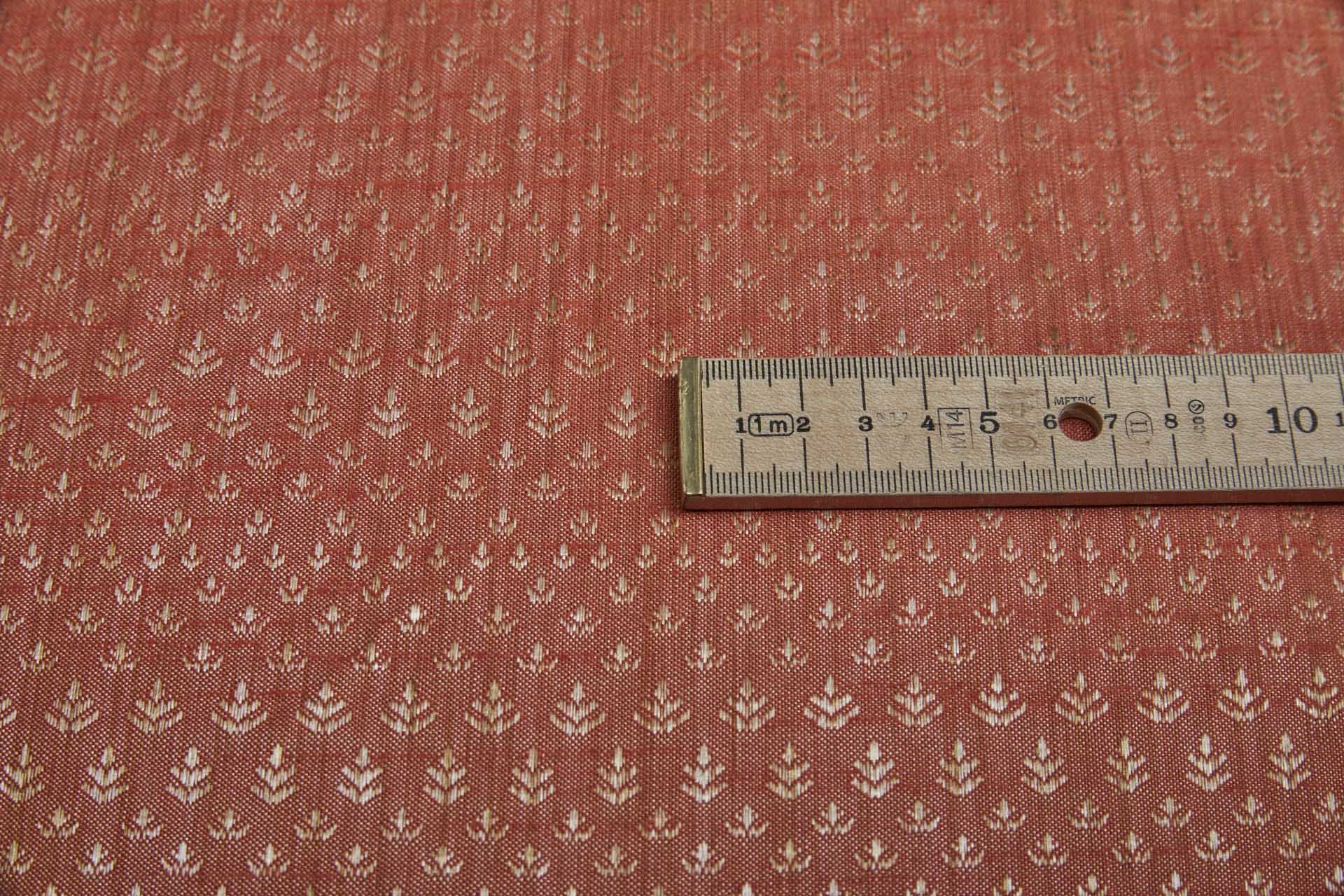 Pale Gold and Rich Orange Soft Indian Brocade fabric, image 3 of 8