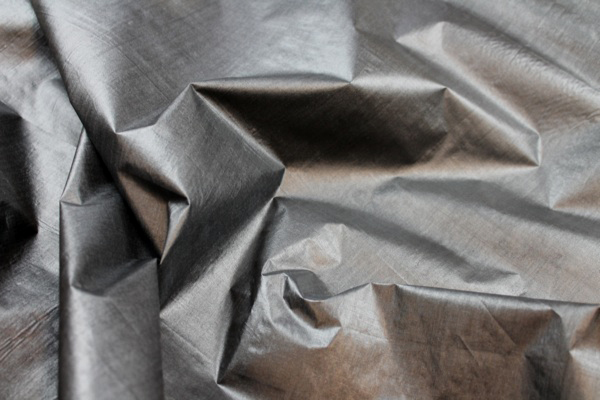 Paper Silk Tussah / Tassar - Black fabric, image 3 of 6