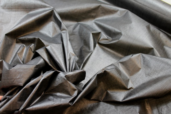Paper Silk Tussah / Tassar - Black fabric, image 6 of 6