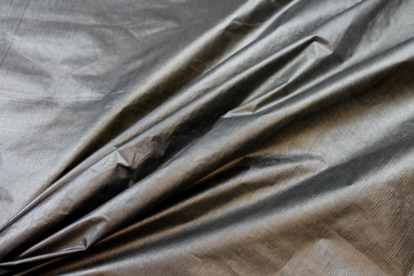 Paper Silk Tussah / Tassar - Black fabric