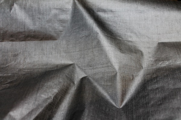 Paper Silk Tussah / Tassar - Black fabric, image 5 of 6