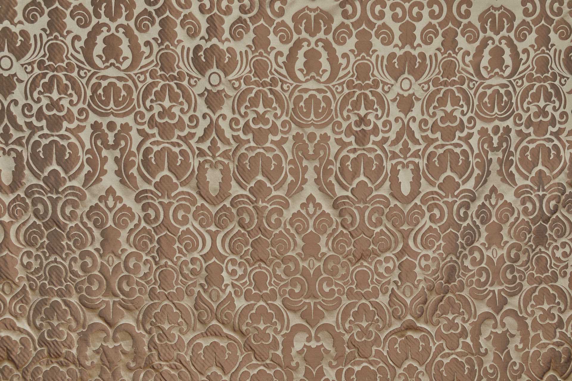 Large Scale Cloaqué Style Brocade - Tea Rose and Pale gold fabric, image 2 of 12