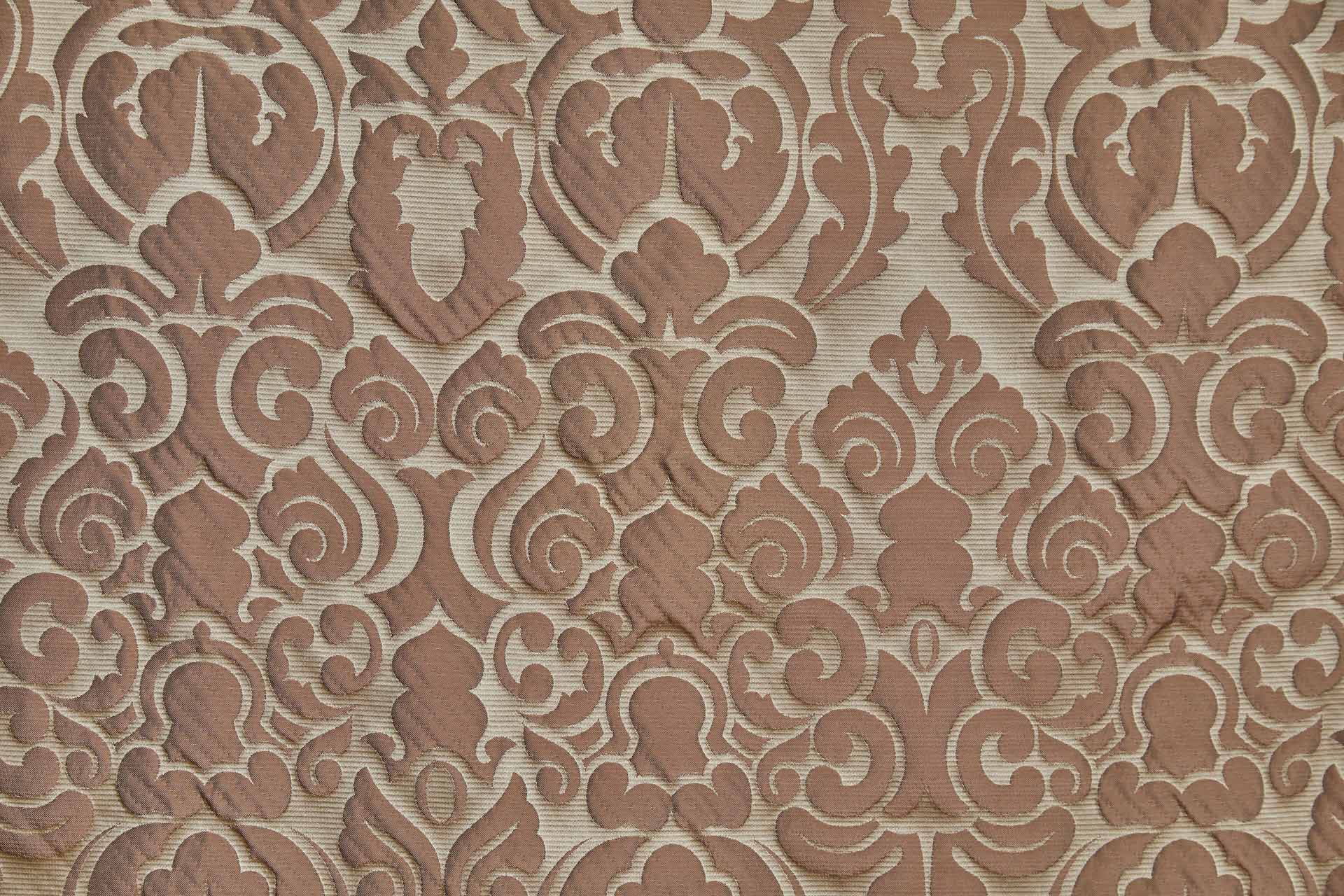 Large Scale Cloaqué Style Brocade - Tea Rose and Pale gold fabric, image 3 of 12