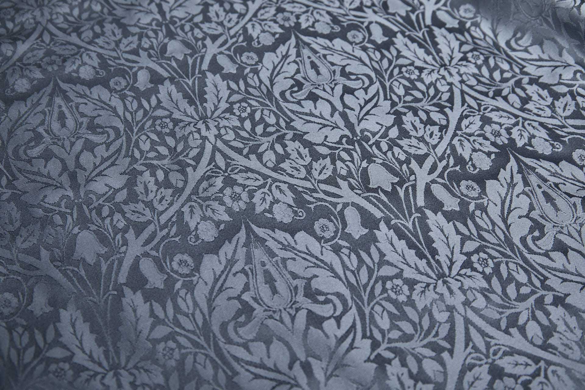 Rococco Silk Brocade - Slate Grey fabric, image 3 of 8