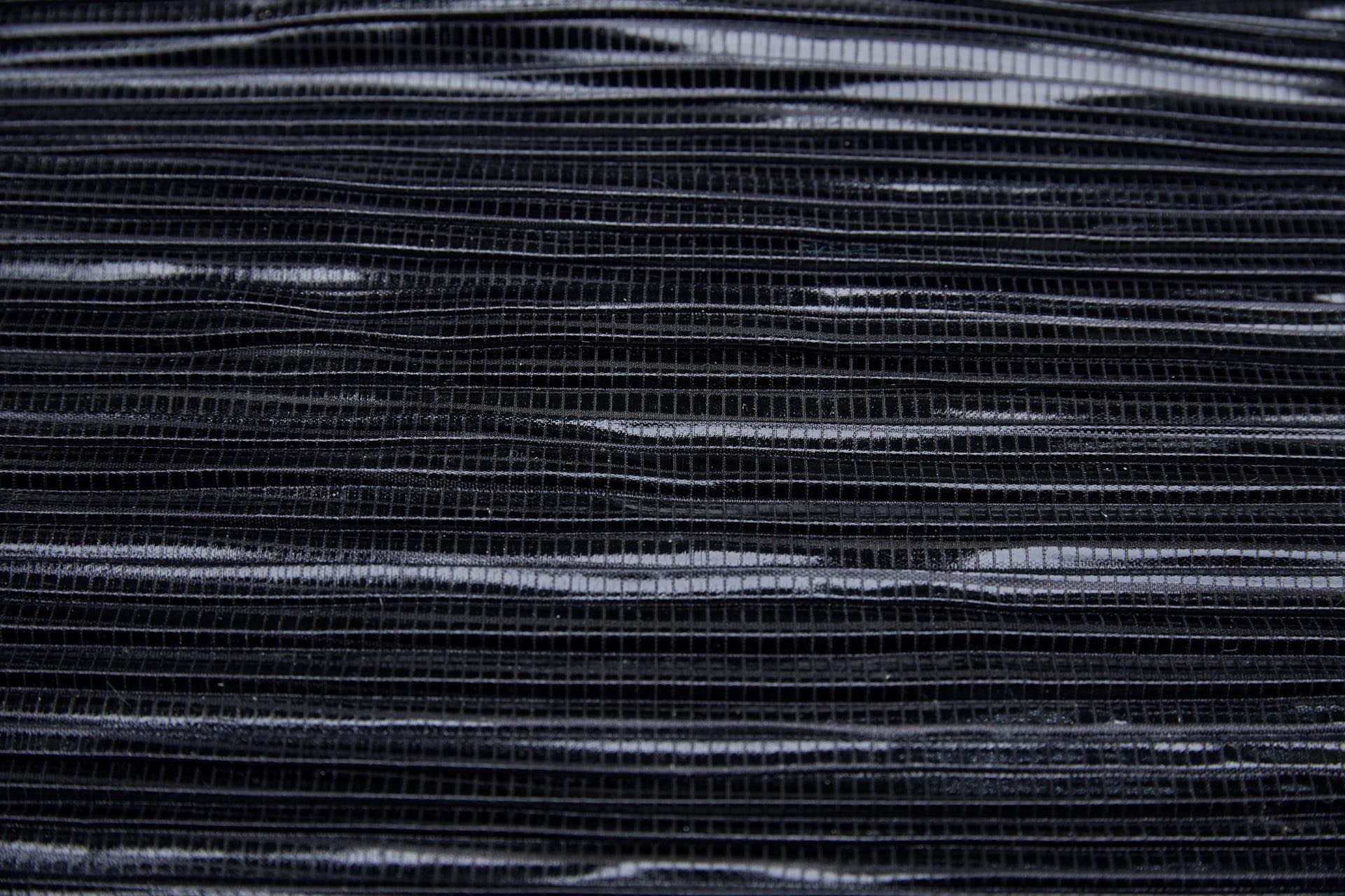 Pleated & Foiled Fluid Lamé - Black fabric, image 6 of 7