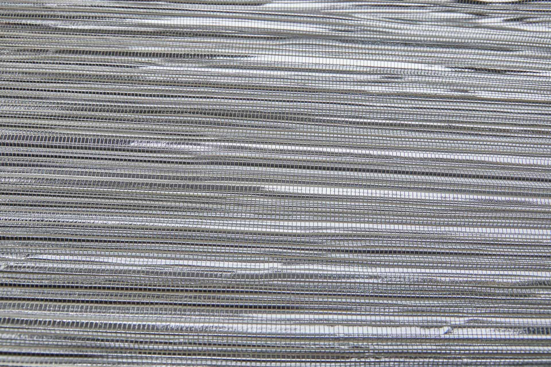 Pleated & Foiled Fluid Lamé - Silver fabric, image 8 of 10