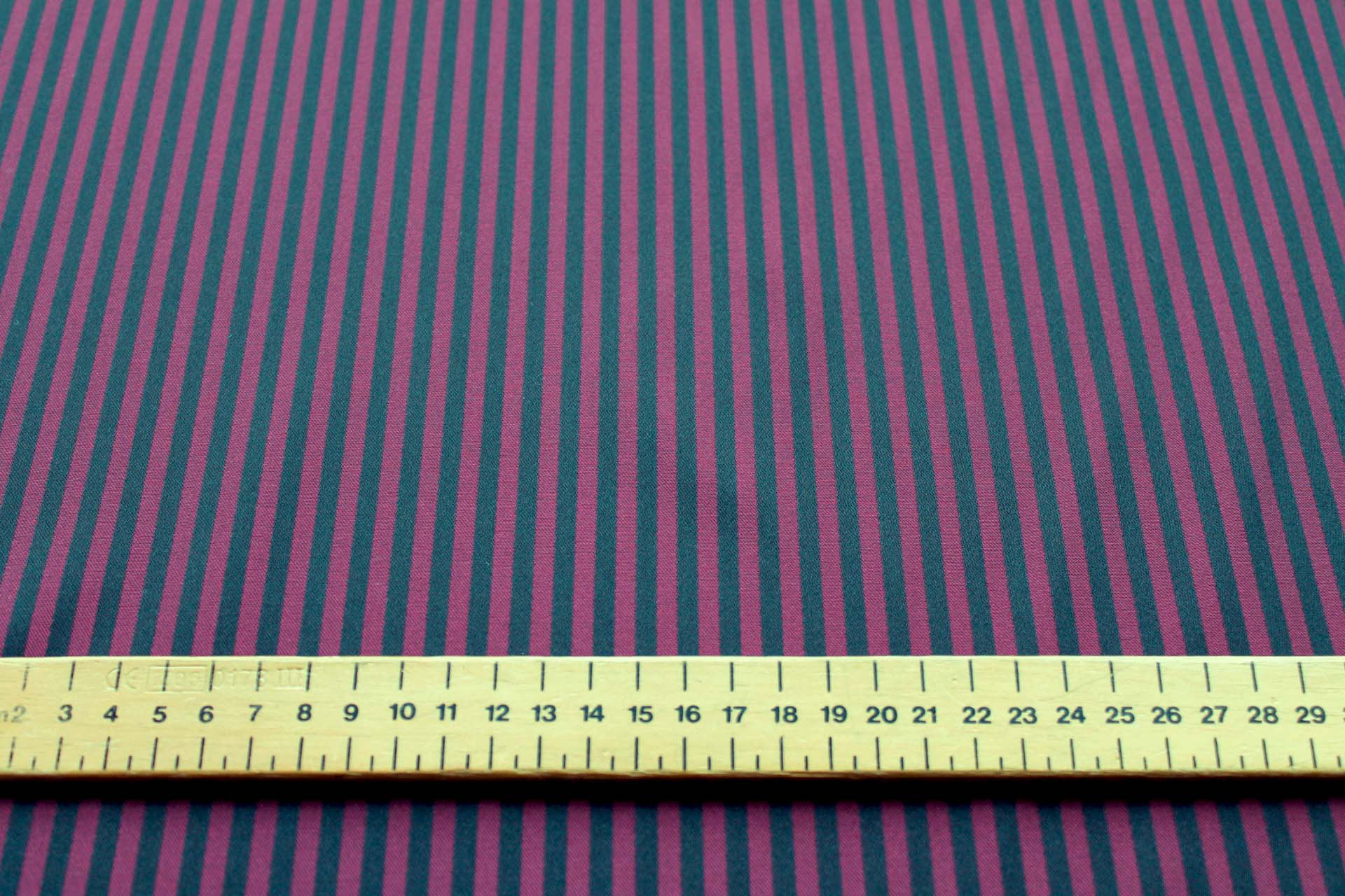 Plum and Black Stripe Polyester fabric, image 2 of 7