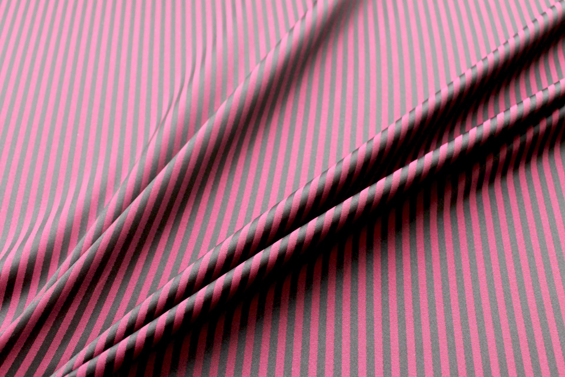 Plum and Black Stripe Polyester fabric, image 4 of 7