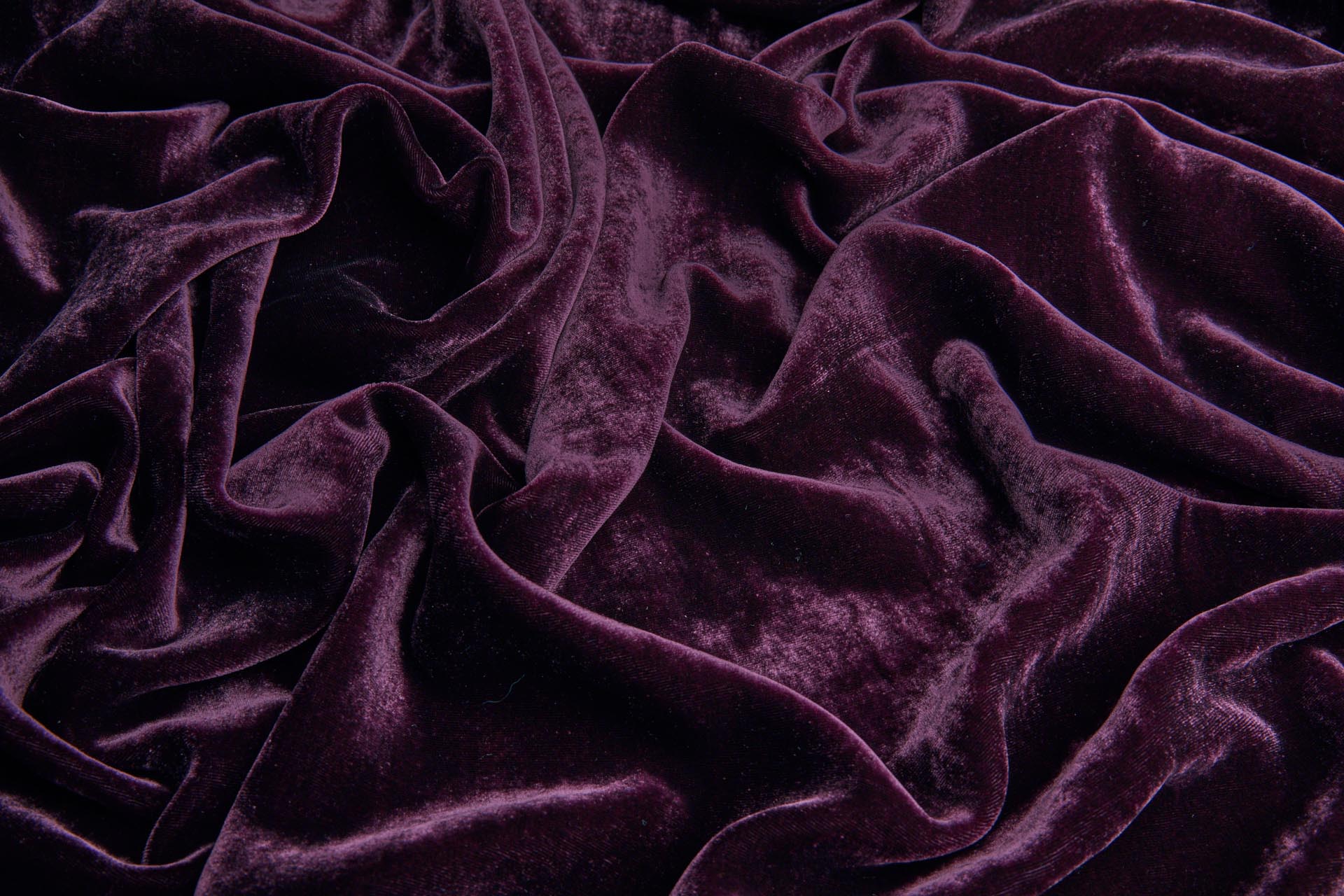 Silk Velvet - "Prune" fabric, image 5 of 5