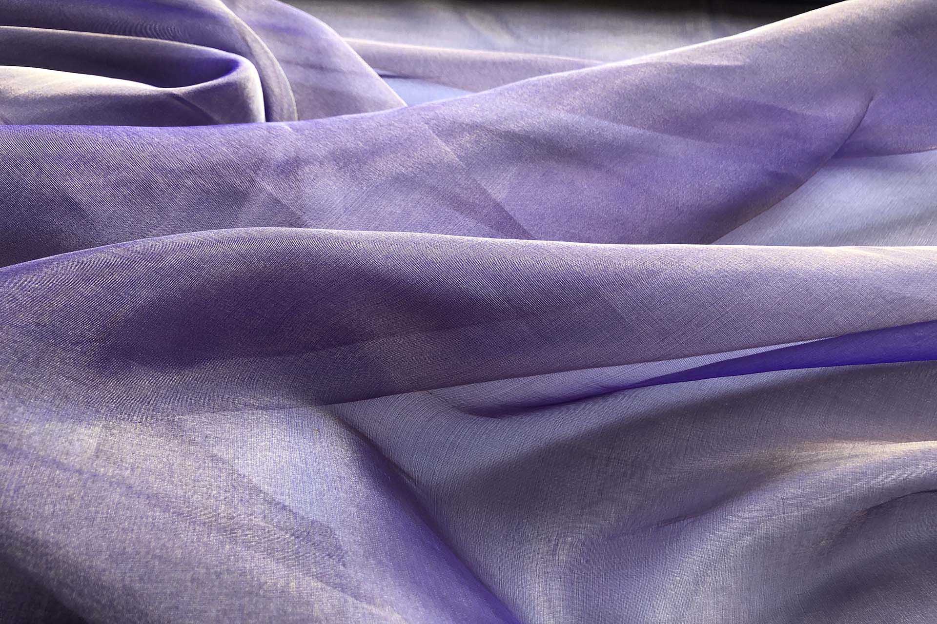 Silk Organza - Metallic Purple shot Gold fabric, image 2 of 5