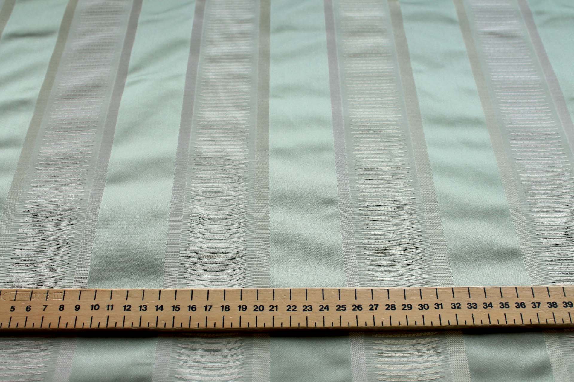 Sage and Pale Olive Striped Silk fabric, image 3 of 7