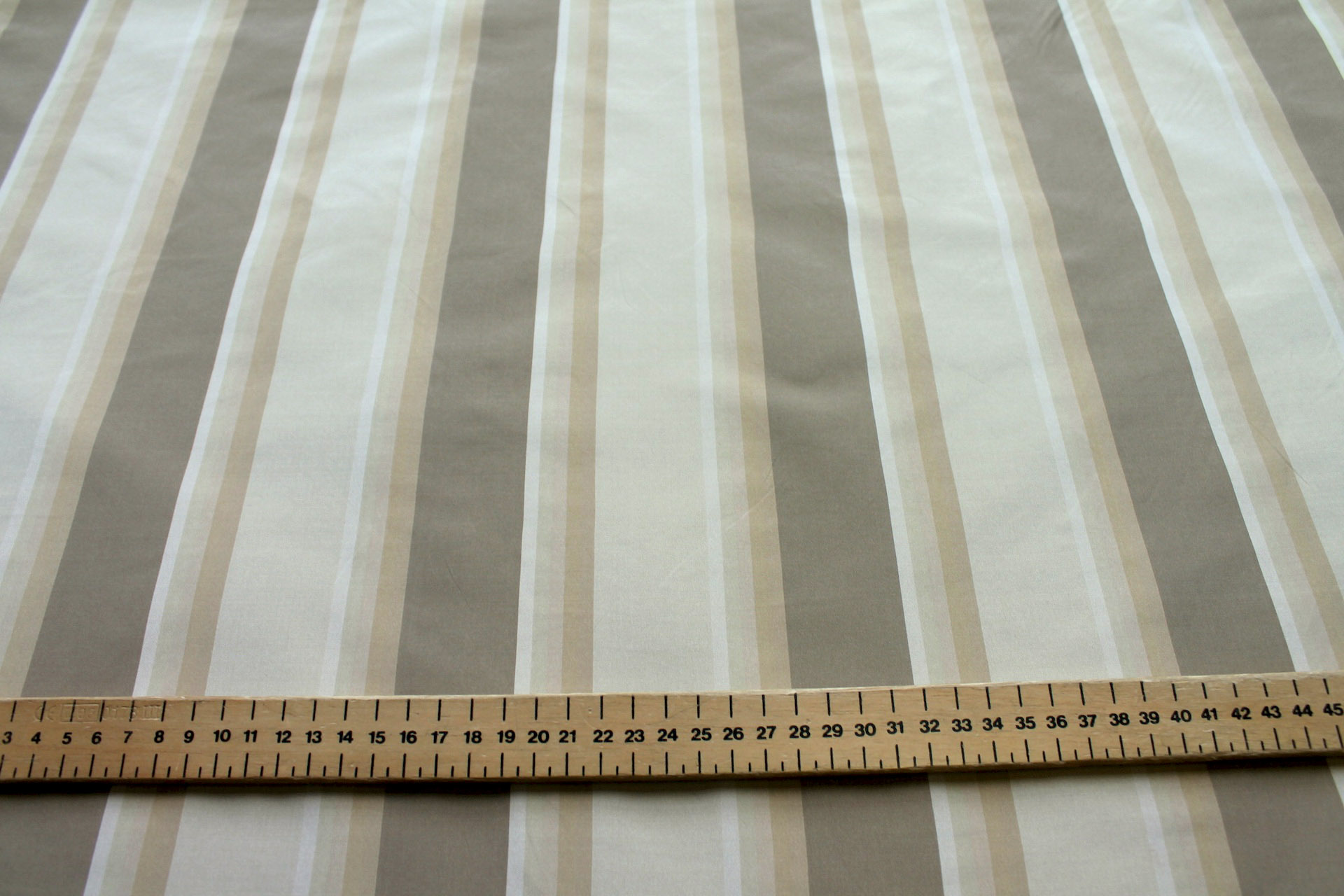 Sand and Gold Striped Silk Taffeta fabric, image 3 of 6