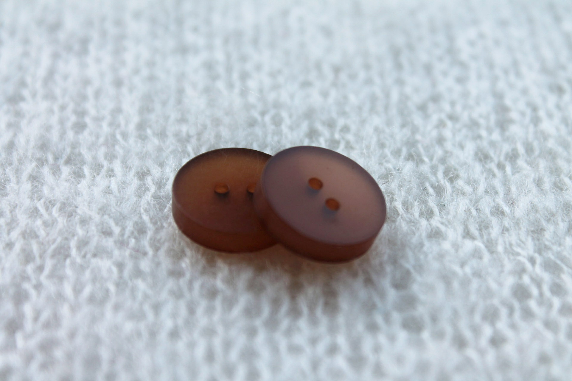 Semi-transparent Coffee Brown Resin Button - 1.4cm, image 2 of 4