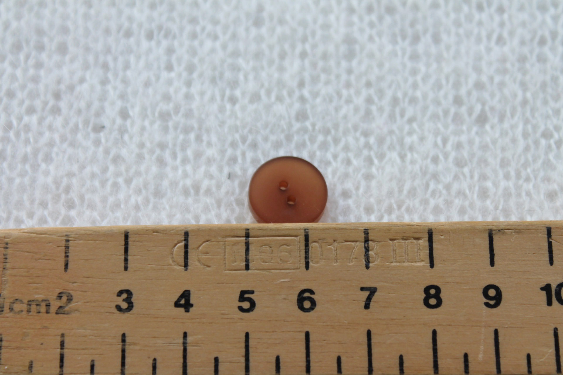 Semi-transparent Coffee Brown Resin Button - 1.4cm, image 3 of 4