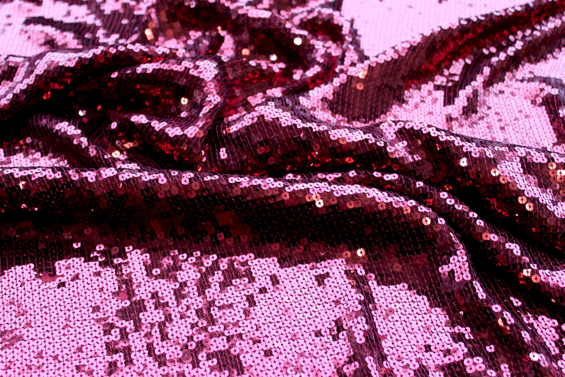 Sequin On Chiffon - Burgundy fabric, image 2 of 8