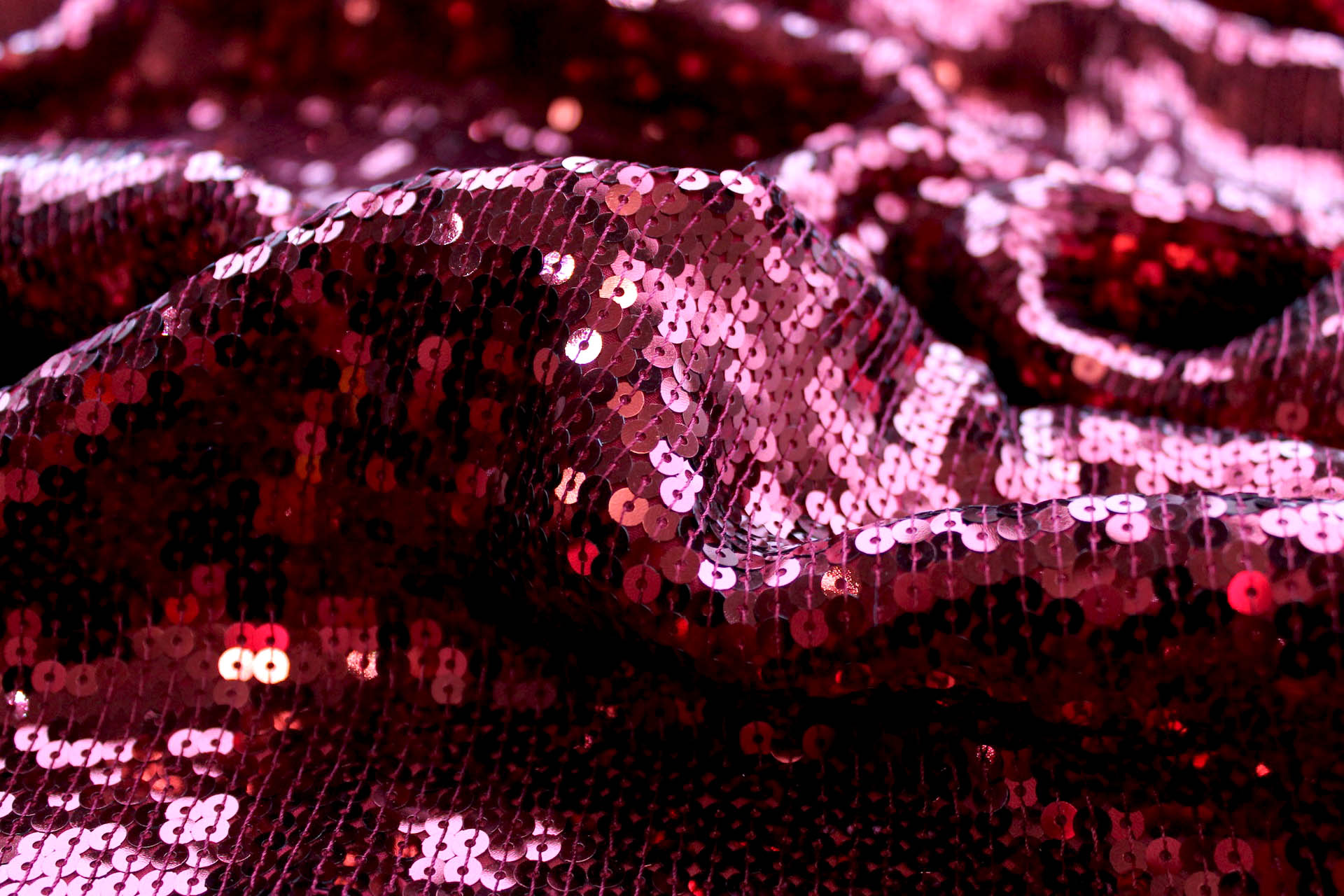 Sequin On Chiffon - Burgundy fabric, image 3 of 8
