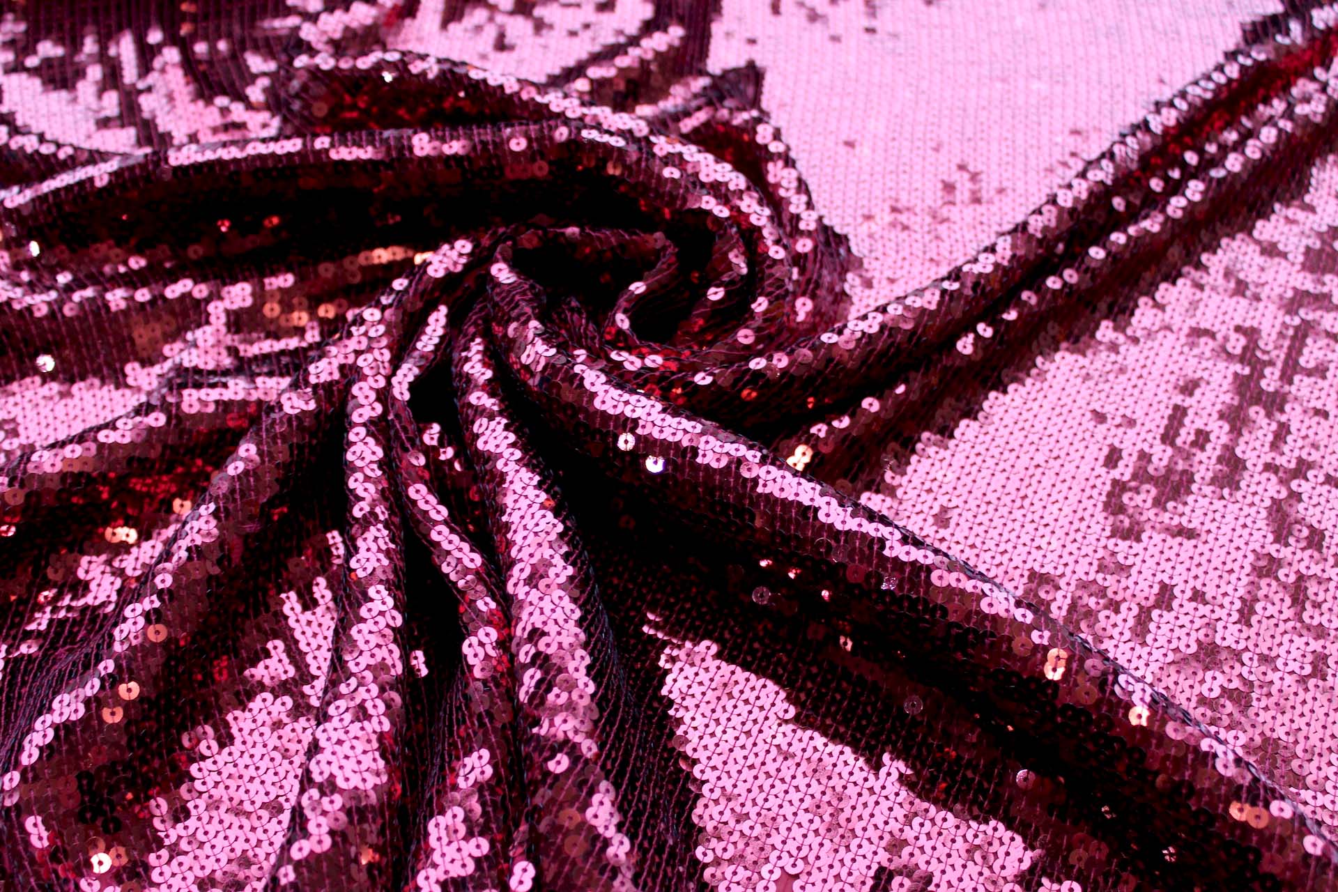 Sequin On Chiffon - Burgundy fabric