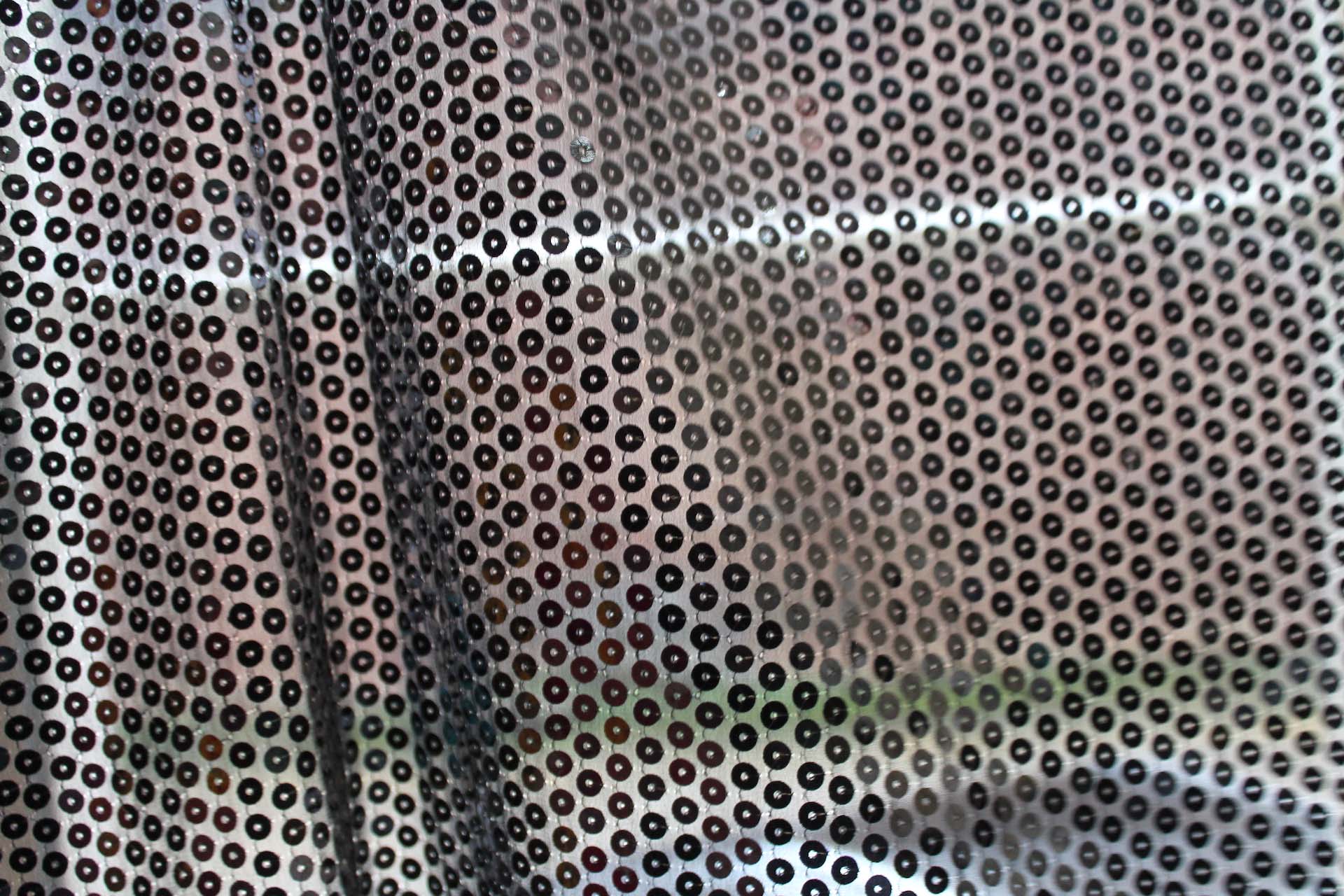Sequin On Nylon Chiffon - Black fabric, image 4 of 8