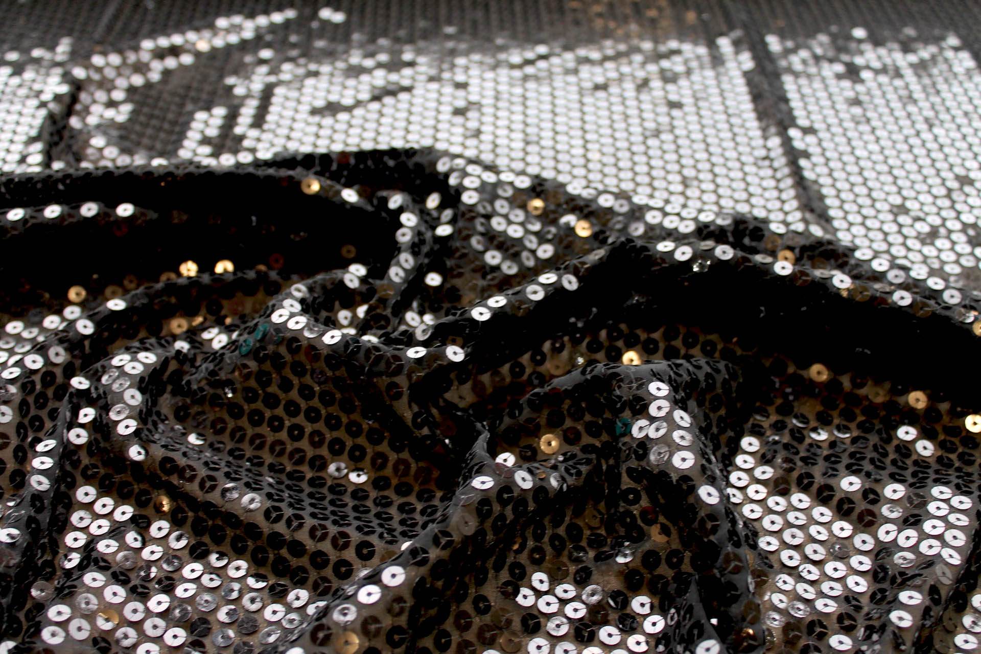 Sequin On Nylon Chiffon - Black fabric, image 6 of 8