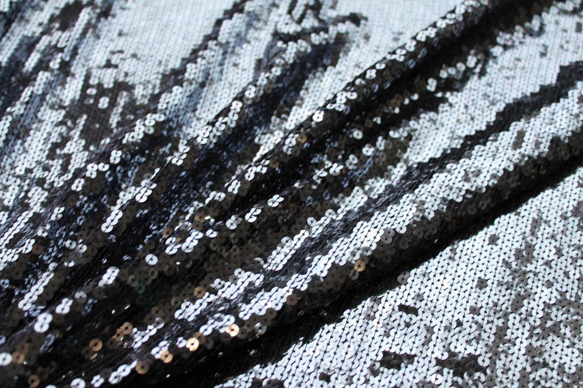 Sequin On Chiffon - Grey Silver fabric, image 3 of 7