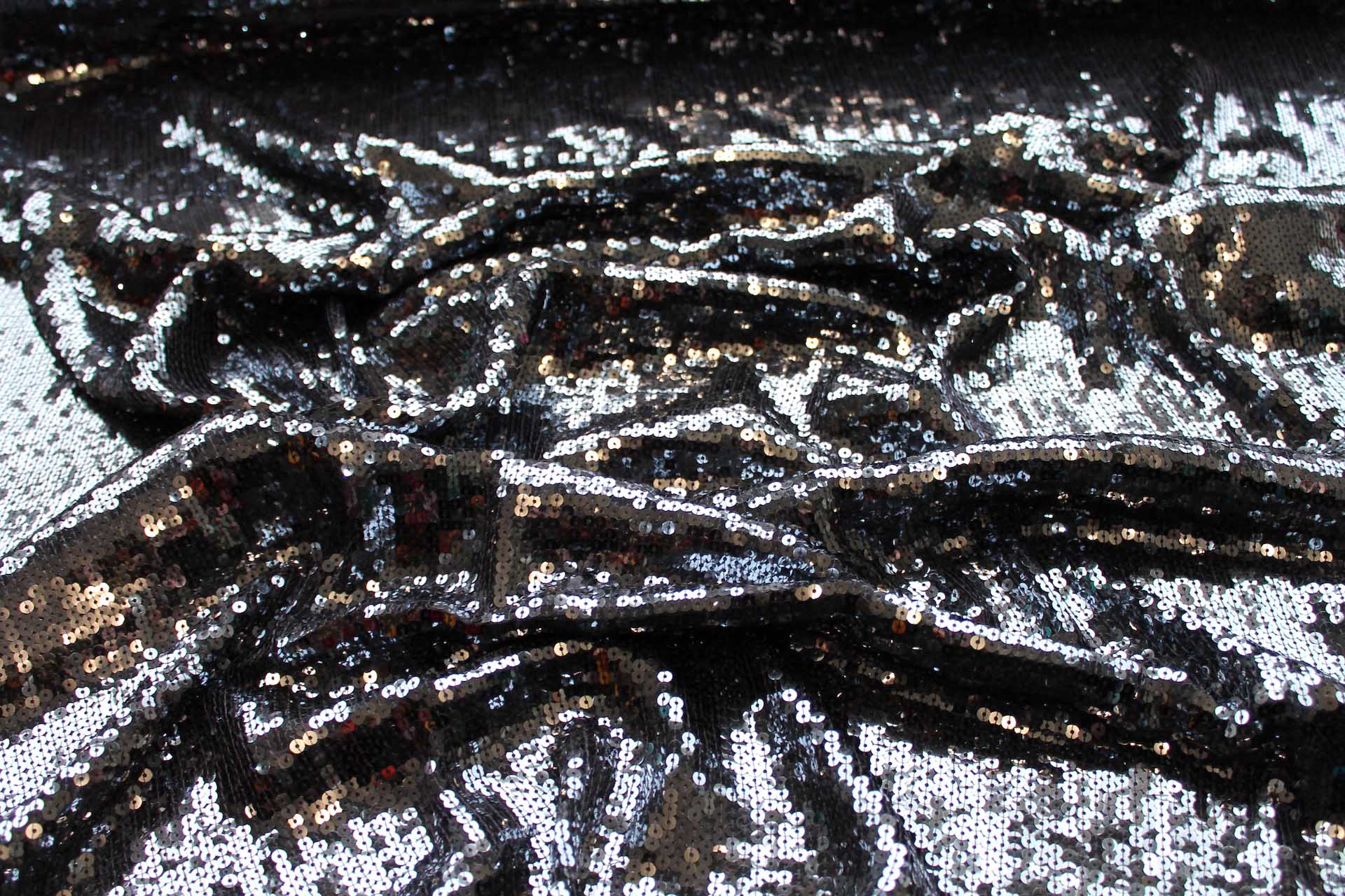 Sequin On Chiffon - Grey Silver fabric, image 4 of 7